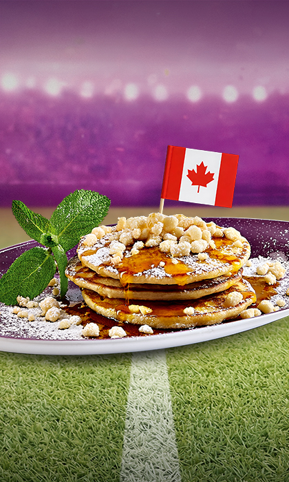 Sweet Maple Pancakes mit Vanille-Eis