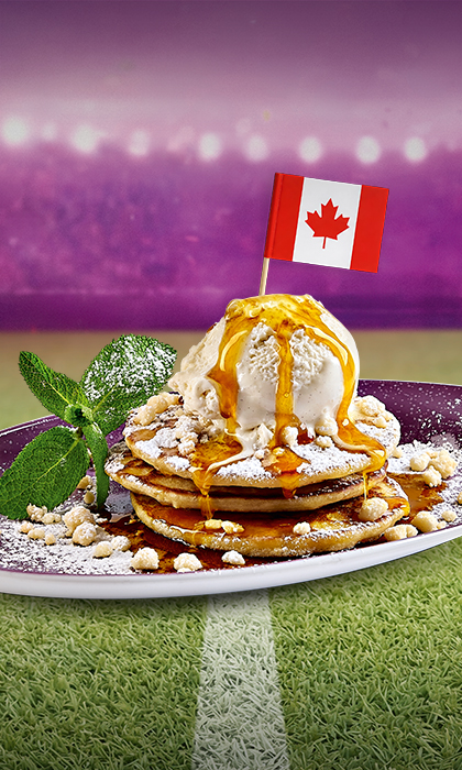 Sweet Maple Pancakes mit Vanille-Eis